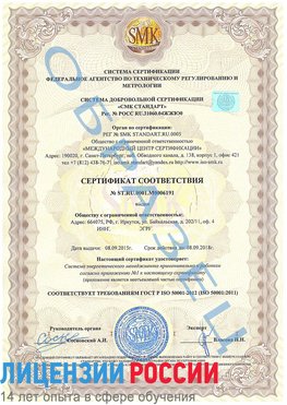 Образец сертификата соответствия Щербинка Сертификат ISO 50001